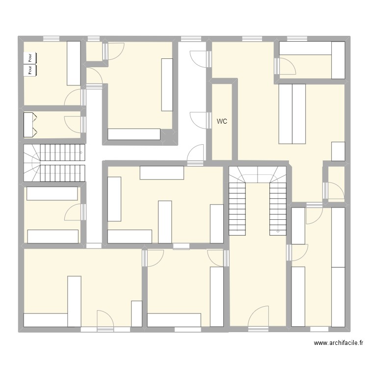 plan labo. Plan de 15 pièces et 169 m2