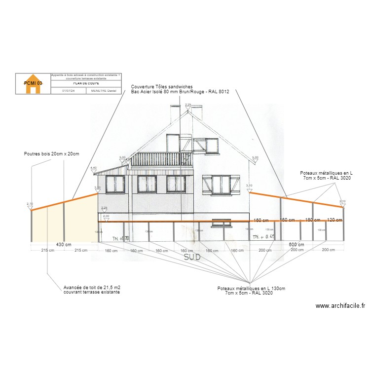 coupe suc Vero. Plan de 0 pièce et 0 m2