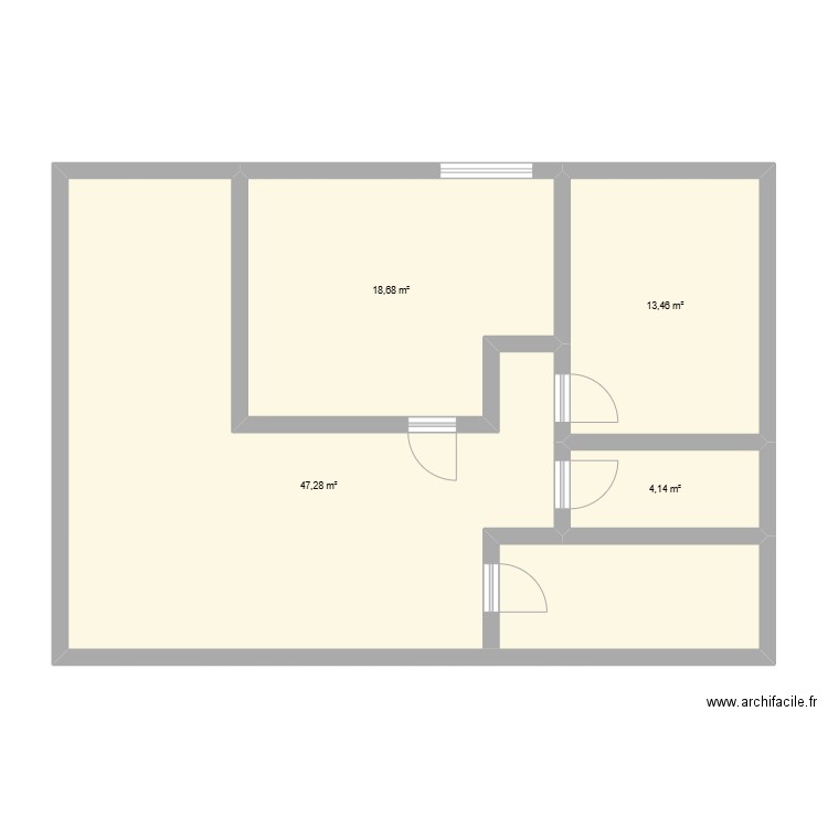 SAPTCX. Plan de 4 pièces et 84 m2