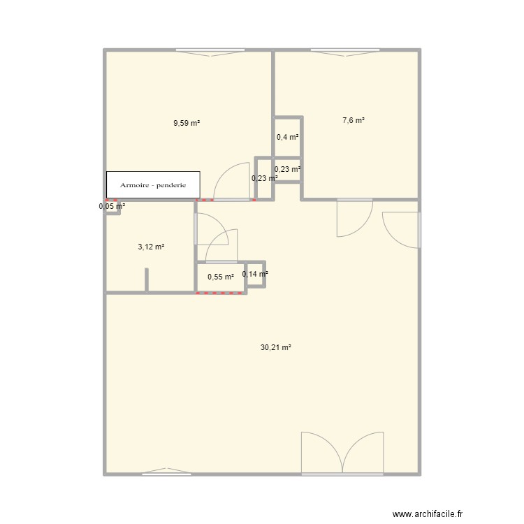 Saint Nestor v2. Plan de 10 pièces et 52 m2