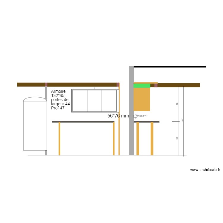 Aménagement buanderie garage. Plan de 0 pièce et 0 m2