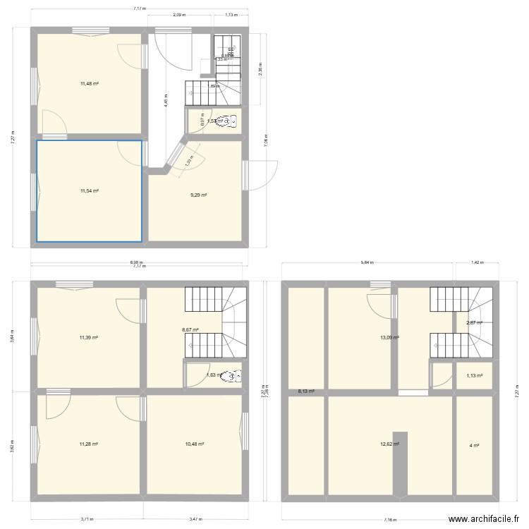 Chez Laurent. Plan de 15 pièces et 119 m2