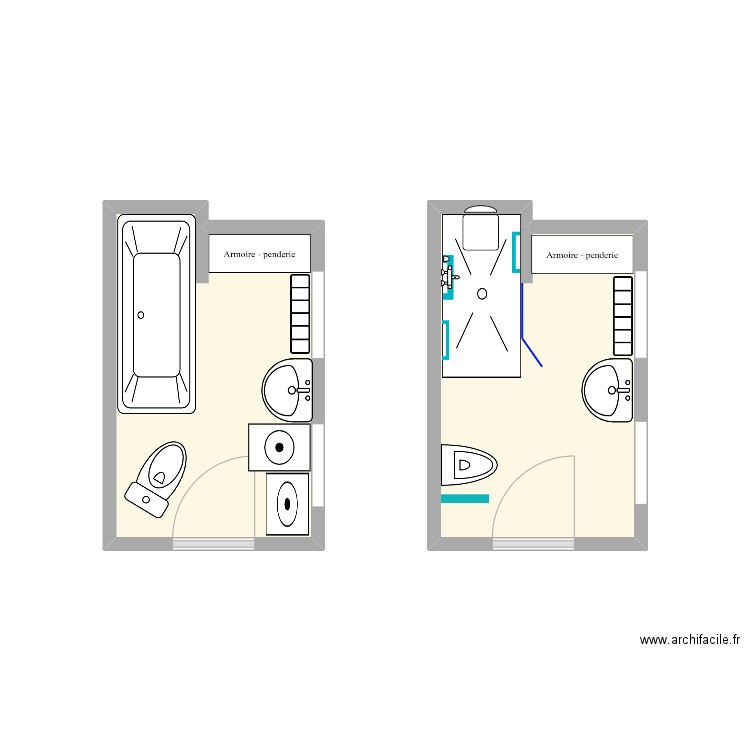 MEYER Raymond Bischheim . Plan de 2 pièces et 10 m2