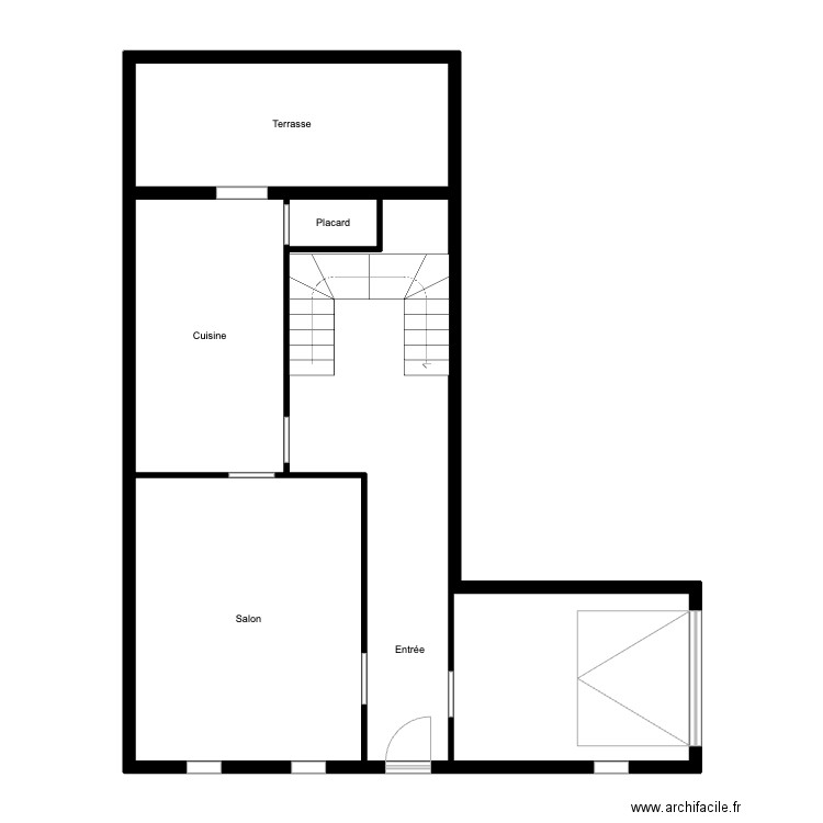 CHARRASSE RDC. Plan de 5 pièces et 80 m2