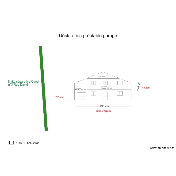 vue face sans garage. Plan de 0 pièce et 0 m2