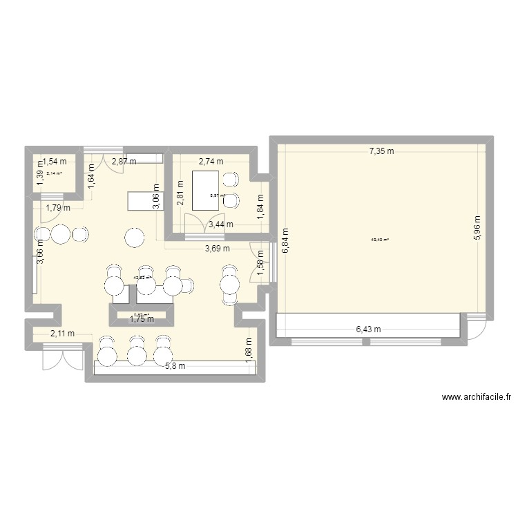 Arès. Plan de 5 pièces et 107 m2