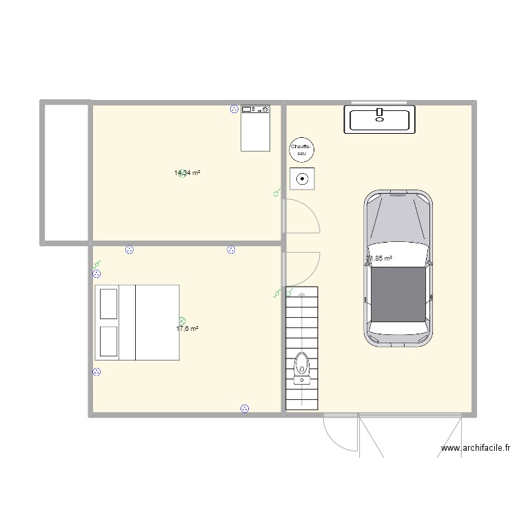 TP GRETA 2024. Plan de 3 pièces et 64 m2