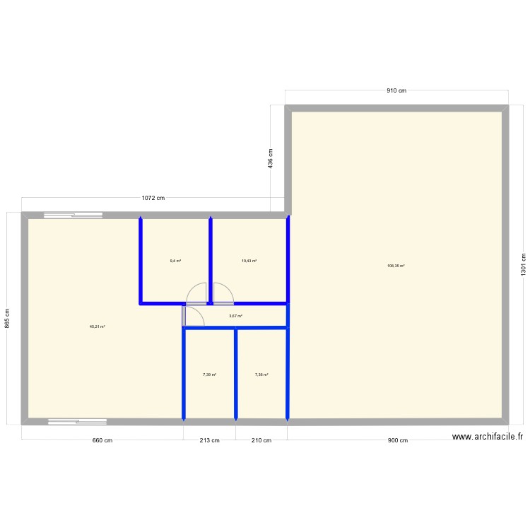 Plan futur 2. Plan de 7 pièces et 192 m2