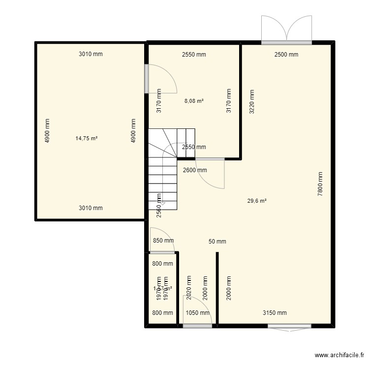 JASMIN. Plan de 4 pièces et 54 m2