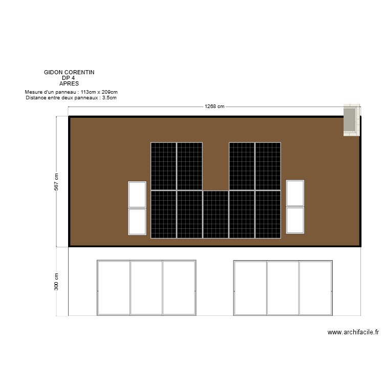 GIDON CORENTIN DP4. Plan de 1 pièce et 70 m2