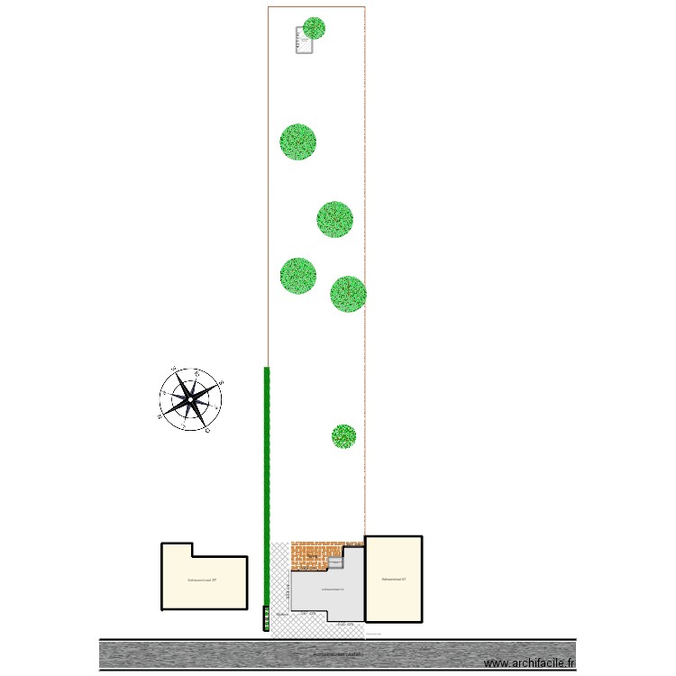 Inplantingsplan V2. Plan de 7 pièces et 476 m2