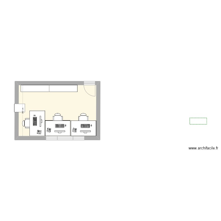 AtelierVlthGiv2. Plan de 1 pièce et 20 m2