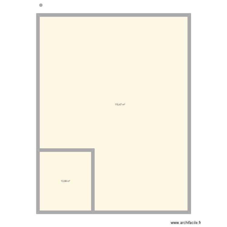 FINAL BUREAU. Plan de 2 pièces et 129 m2