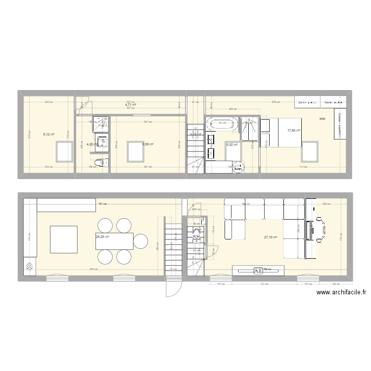 future appart nico + moi . Plan de 10 pièces et 112 m2