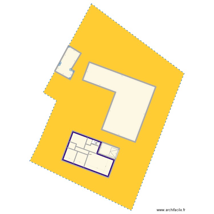 projet locatif. Plan de 3 pièces et 357 m2