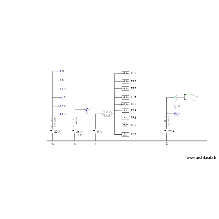 unifilaire A4. Plan de 0 pièce et 0 m2