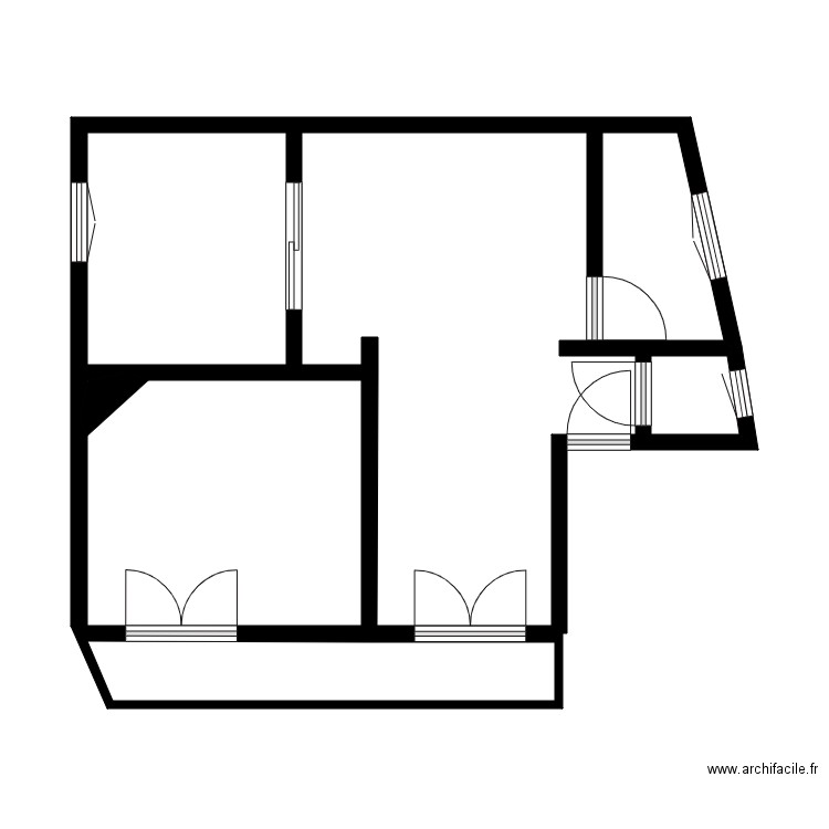 BERTIN IMP DU PORT. Plan de 7 pièces et 45 m2