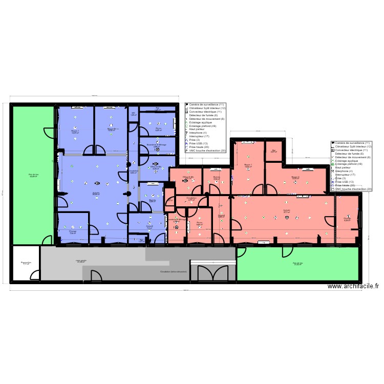 92C35JM nouveau ELEC. Plan de 30 pièces et 354 m2