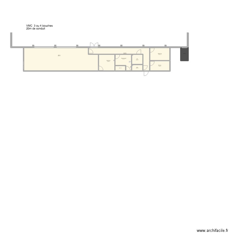  ClubHouse-Electricite. Plan de 10 pièces et 138 m2