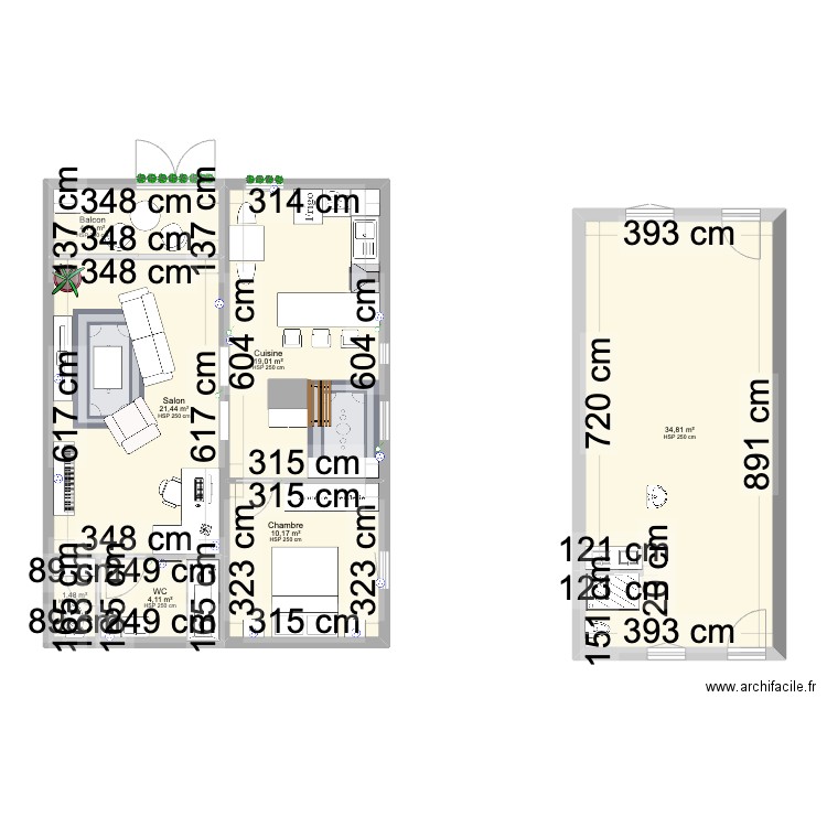 STUDIO JOHAN. Plan de 7 pièces et 96 m2