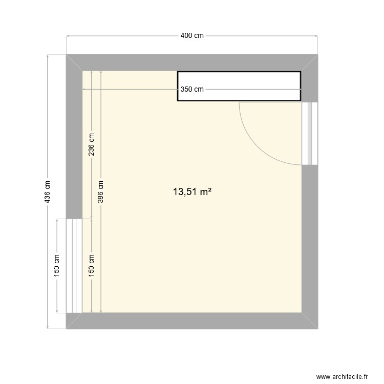 Cave Cailloux. Plan de 1 pièce et 14 m2