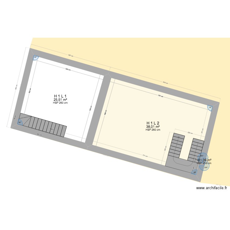 Maison Paroissiale 2.0 ETAGE 1. Plan de 7 pièces et 126 m2