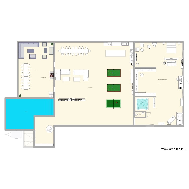 cuisine. Plan de 30 pièces et 1433 m2