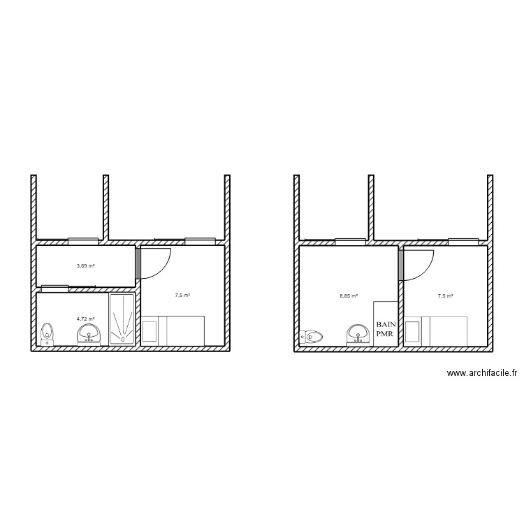 reada 2. Plan de 5 pièces et 32 m2