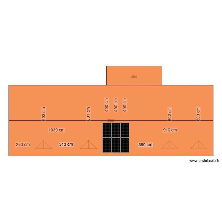 PROBOEUF Jean Paul . Plan de 2 pièces et 182 m2