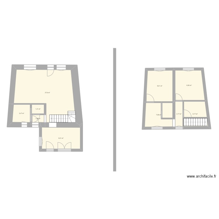 maison conan 1. Plan de 10 pièces et 77 m2