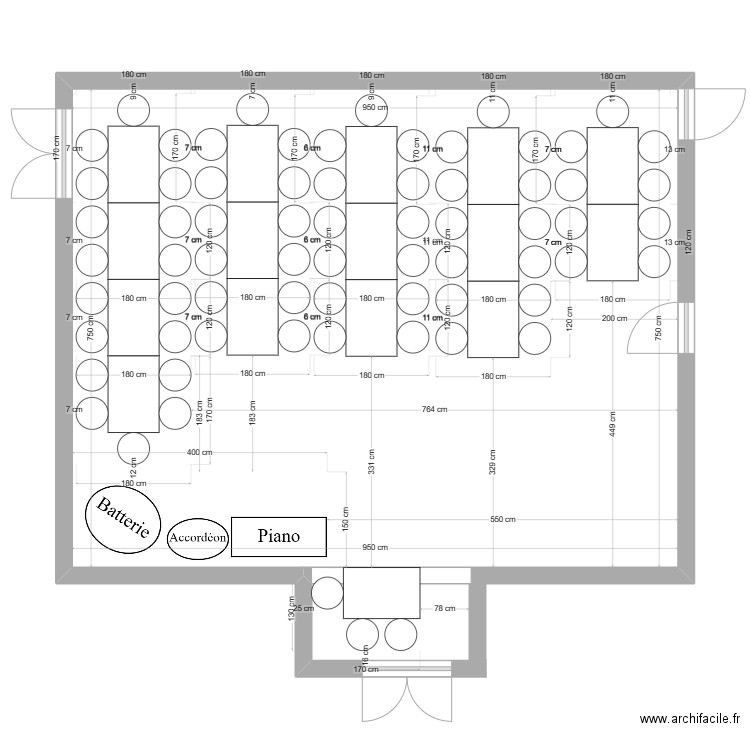 SALLE DES FETES 2. Plan de 1 pièce et 71 m2