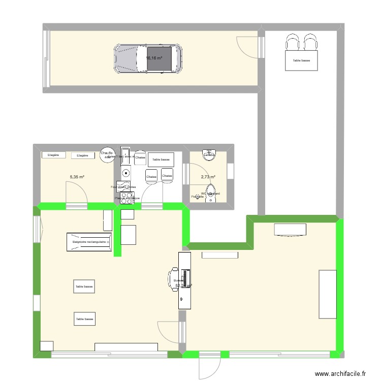 nouveau plan 2 éme anné. Plan de 4 pièces et 76 m2