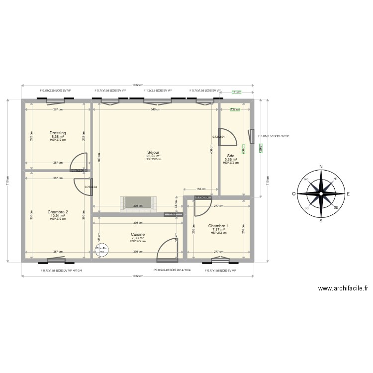 ML24017758 DELEST. Plan de 6 pièces et 64 m2