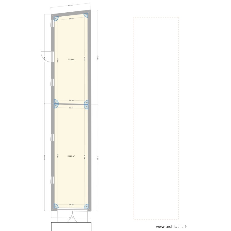 Vichy. Plan de 4 pièces et 97 m2