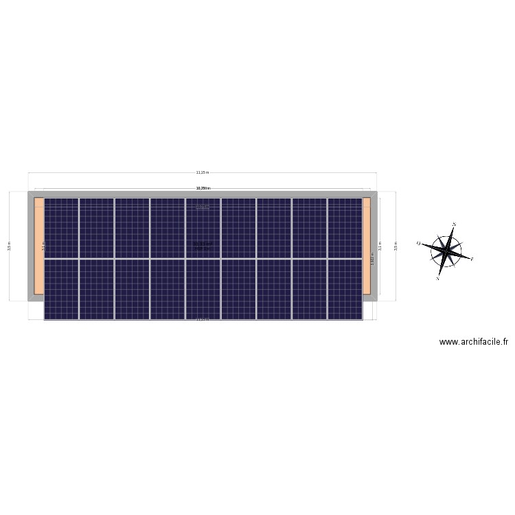 Hangar SHA 3D. Plan de 1 pièce et 33 m2