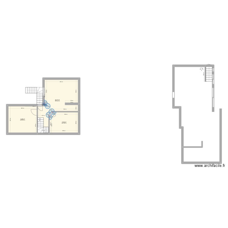 maison 02. Plan de 4 pièces et 50 m2