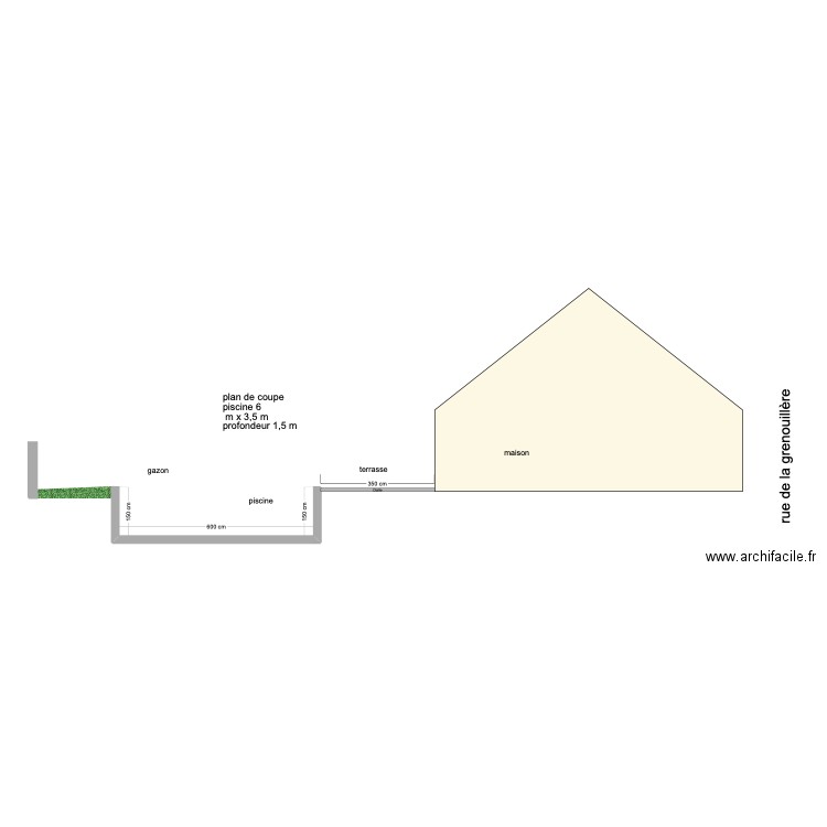 plan piscine coupe projet guelfout 2. Plan de 0 pièce et 0 m2