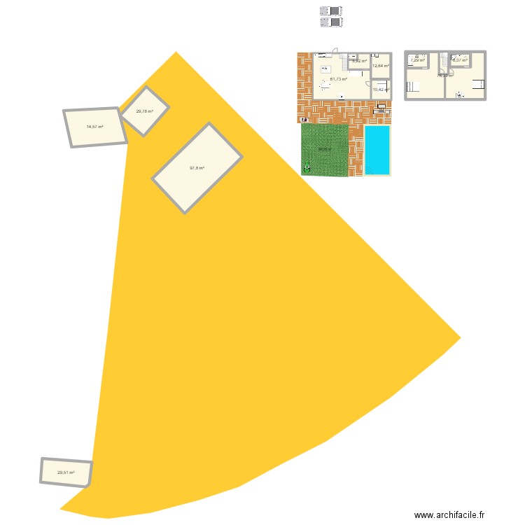 CHEMIN DE PATAY. Plan de 11 pièces et 410 m2