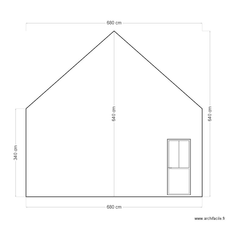 Façade Est. Plan de 0 pièce et 0 m2