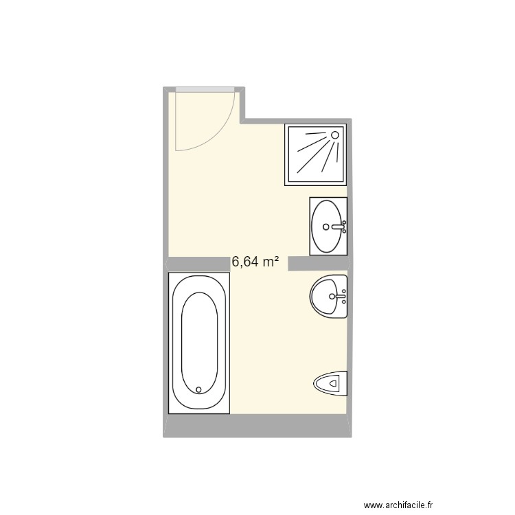 CHAUSSINAND. Plan de 1 pièce et 7 m2