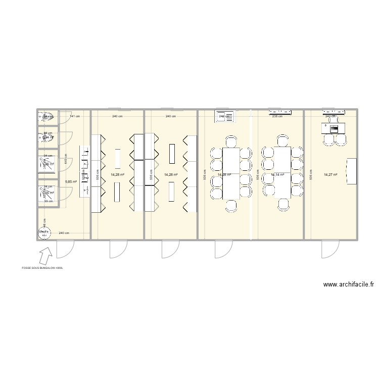 RHOD PEINTURE /  ST GERMAIN DES FOSSES. Plan de 10 pièces et 85 m2