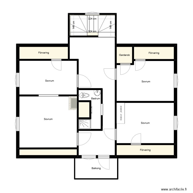 ahmed ahad etage. Plan de 13 pièces et 92 m2