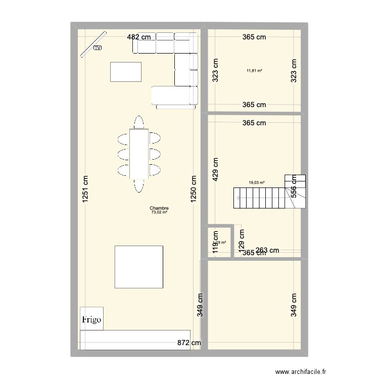 MAISO,N. Plan de 4 pièces et 105 m2