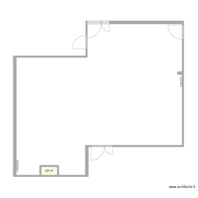 ADMIN. Plan de 1 pièce et 1 m2