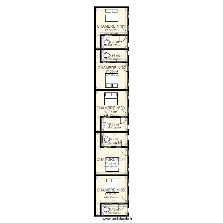 ive. Plan de 10 pièces et 119 m2