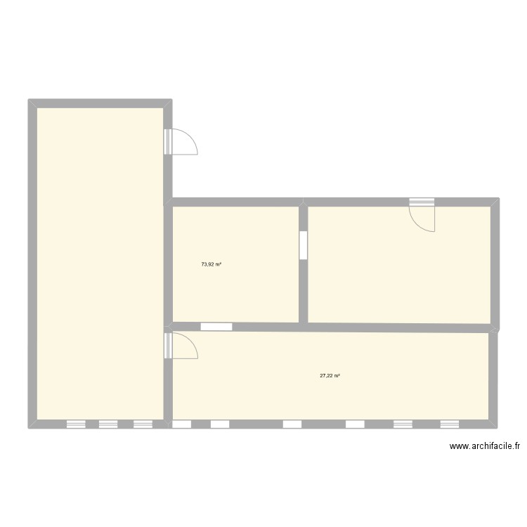 Plan Lycée. Plan de 2 pièces et 101 m2