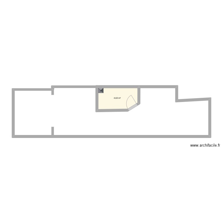 Plan de l'appart master. Plan de 1 pièce et 5 m2