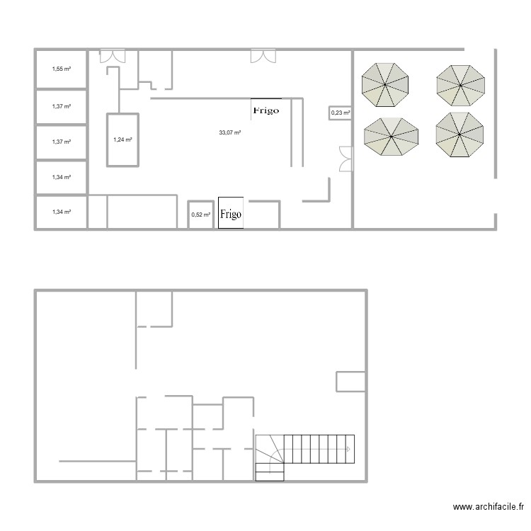 plan de masse 41. Plan de 5 pièces et 46 m2