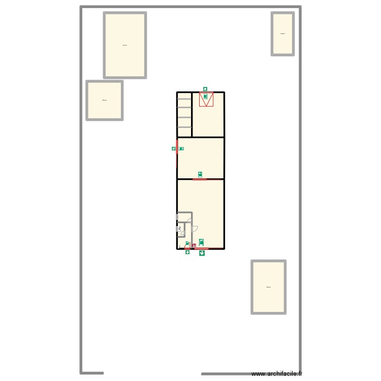 stock michel01. Plan de 14 pièces et 278 m2