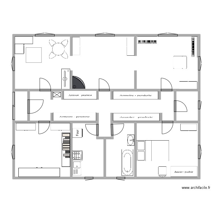 chateau gombert. Plan de 8 pièces et 128 m2